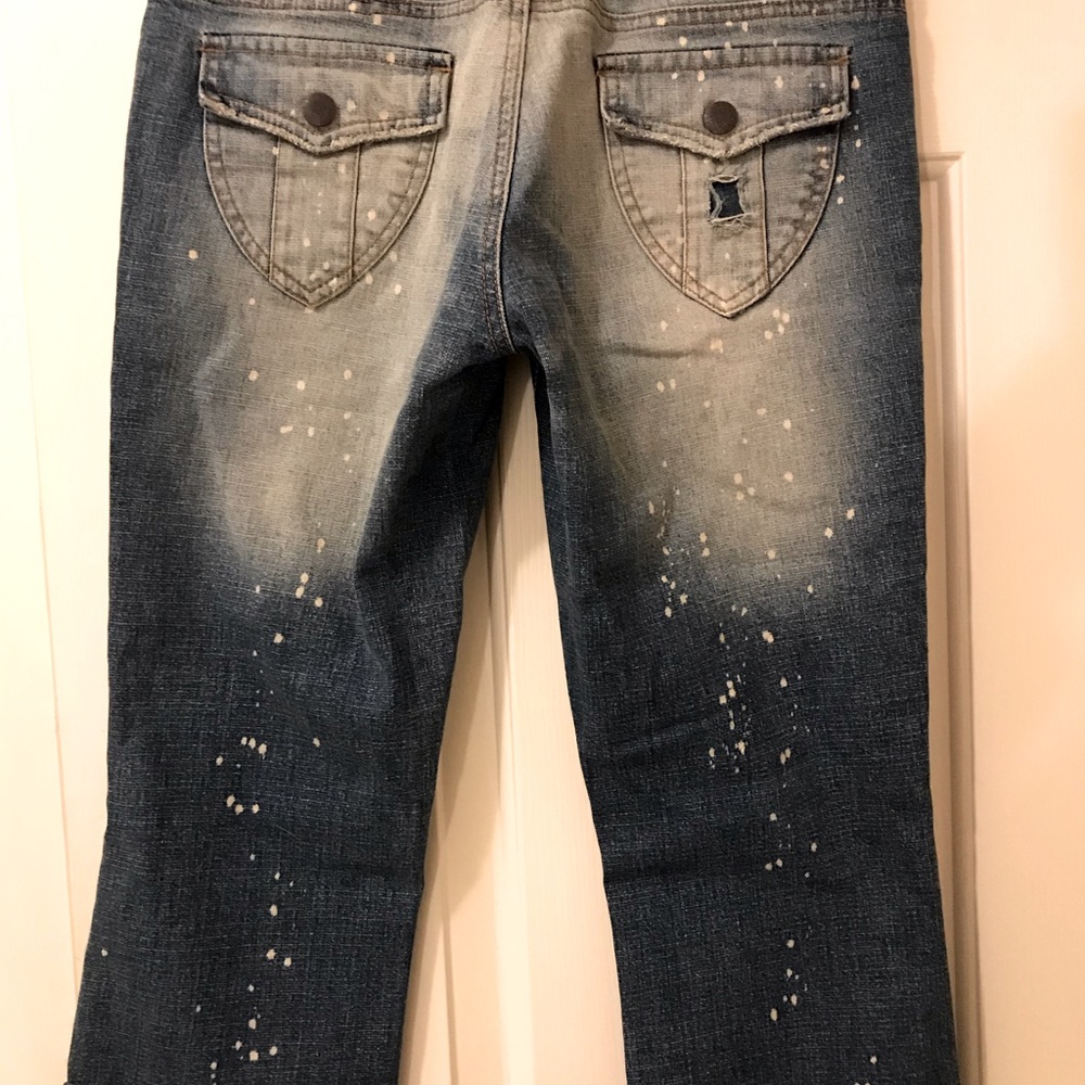 Vintage Destroyed Apollo jeans Cropped blue denim jeans Size 3/4